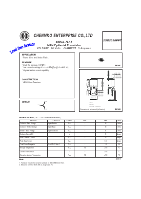 2SD2098PPT Datasheet PDF CHENMKO CO., LTD.