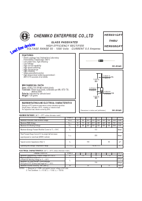 HER601GPT Datasheet PDF CHENMKO CO., LTD.