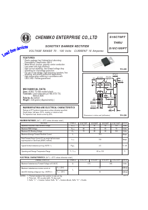S16C70PT Datasheet PDF CHENMKO CO., LTD.