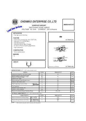 MMBD4448TCPT Datasheet PDF CHENMKO CO., LTD.