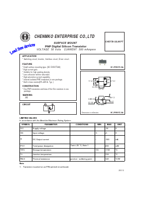 CHDTB122JKPT Datasheet PDF CHENMKO CO., LTD.