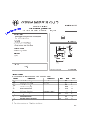 CHT3019ZPT Datasheet PDF CHENMKO CO., LTD.