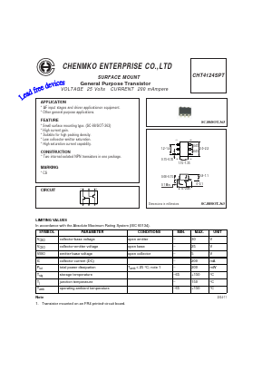 CHT4124SPT Datasheet PDF CHENMKO CO., LTD.