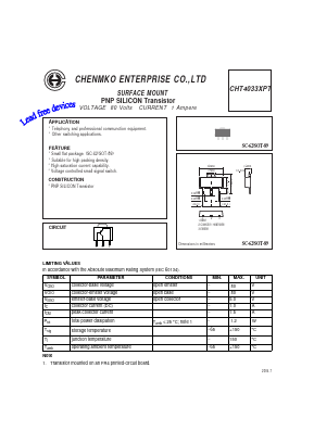 CHT4033XPT Datasheet PDF CHENMKO CO., LTD.