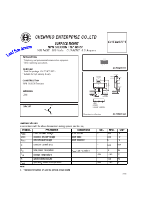 CHTA42ZPT Datasheet PDF CHENMKO CO., LTD.