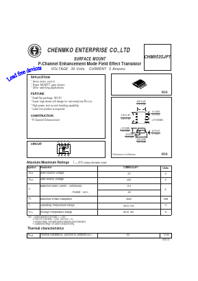CHM9535JPT Datasheet PDF CHENMKO CO., LTD.