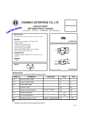 CHDTB123TKPT Datasheet PDF CHENMKO CO., LTD.