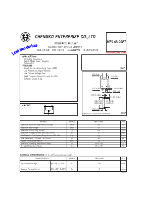 MPL15100PT Datasheet PDF CHENMKO CO., LTD.