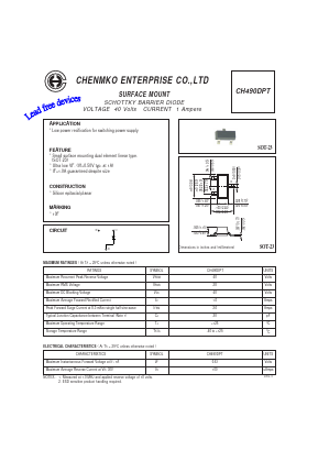 CH490DPT Datasheet PDF CHENMKO CO., LTD.