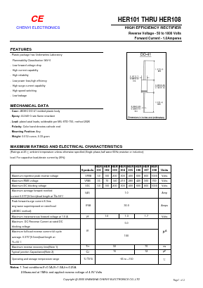 HER101 Datasheet PDF Shanghai Lunsure Electronic Tech