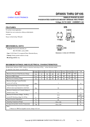 DF005S Datasheet PDF Shanghai Lunsure Electronic Tech