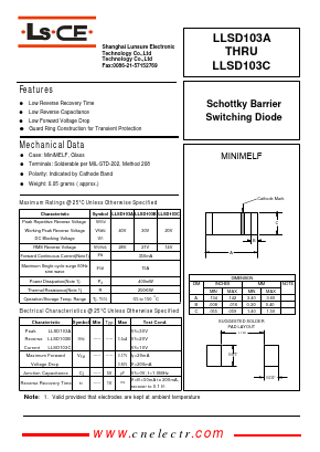 LLSD103B Datasheet PDF Shanghai Lunsure Electronic Tech