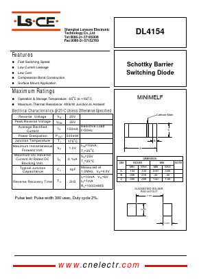 DL4154 Datasheet PDF Shanghai Lunsure Electronic Tech