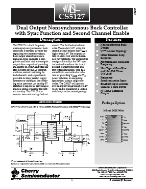 CS5127GDW16 Datasheet PDF Cherry semiconductor