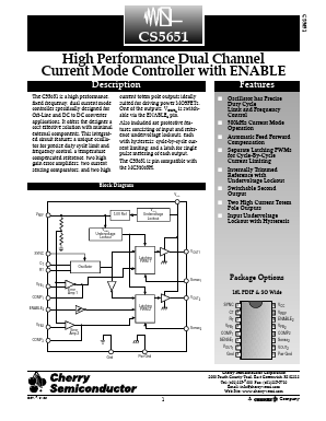 CS5651GDWR16 Datasheet PDF Cherry semiconductor