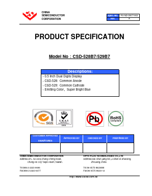 CSD-528B7 Datasheet PDF hina Semiconductor Corporation