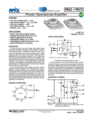 PA73 Datasheet PDF Cirrus Logic