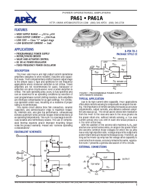 PA61 Datasheet PDF Cirrus Logic