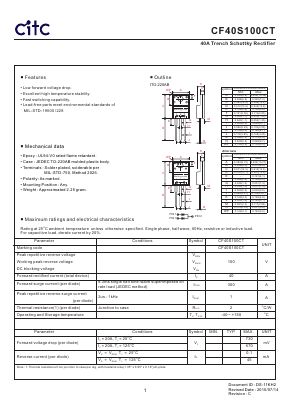 CF40S100CT Datasheet PDF Chip Integration Technology Corporation