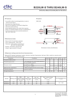 B220LW-S Datasheet PDF Chip Integration Technology Corporation