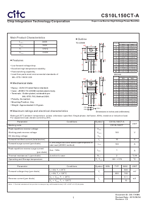CS10L150CT-A Datasheet PDF Chip Integration Technology Corporation