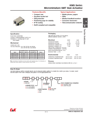 KMS Datasheet PDF C and K Components