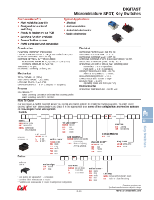 SERRDRDAUOA Datasheet PDF C and K Components