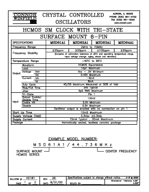 MSD64A1-44.736M Datasheet PDF Connor-Winfield Corporation