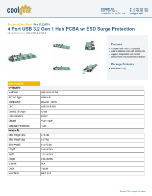 GM-HU34-PCBA Datasheet PDF Coolgear Inc.