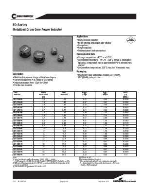 LD1-1R8-R Datasheet PDF Cooper Bussmann, Inc.