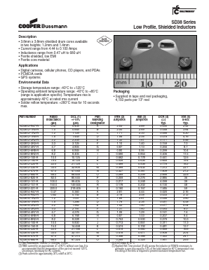 SD3812-8R2-R Datasheet PDF Cooper Bussmann, Inc.