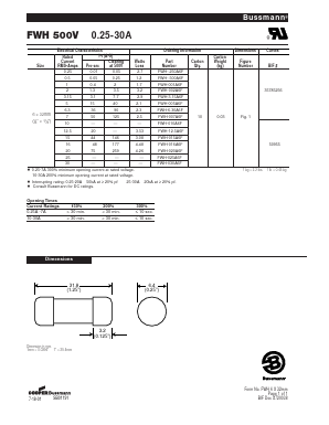 FWH-.250A6F Datasheet PDF Cooper Bussmann, Inc.