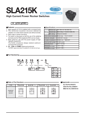 SLA215K-5 Datasheet PDF Copal Electronics
