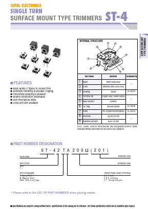 ST42MA100 Datasheet PDF Copal Electronics