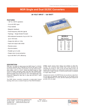 MOR283R3SY Datasheet PDF Crane Aerospace and Electronics.