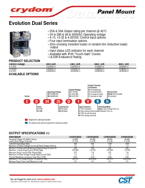 CD4850E1V Datasheet PDF Crydom Inc.,