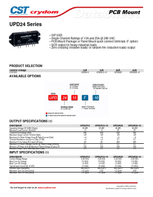 UPD2425 Datasheet PDF Crydom Inc.,