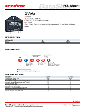 LS240D12 Datasheet PDF Crydom Inc.,