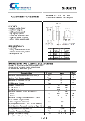 S10U50TS Datasheet PDF Compact Technology Corp.