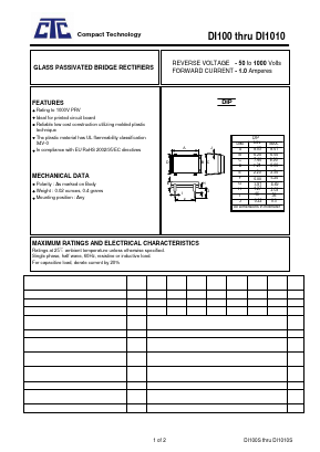 DI101 Datasheet PDF Compact Technology Corp.