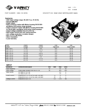 VSBU-150-15 Datasheet PDF CUI INC