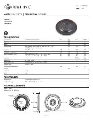 CDM-20008 Datasheet PDF CUI INC