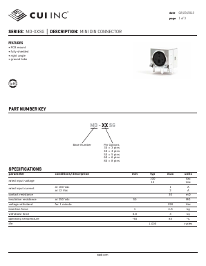 MD-30SG Datasheet PDF CUI INC