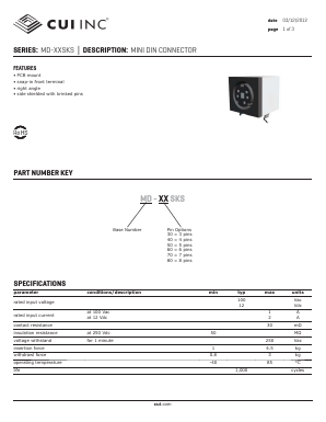 MD-30SKS Datasheet PDF CUI INC