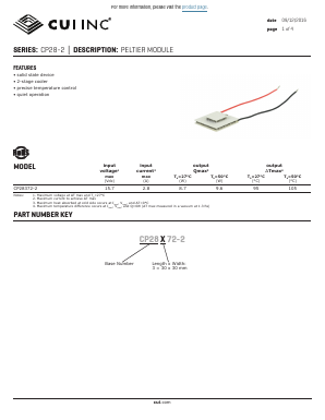 CP28372-2 Datasheet PDF CUI INC