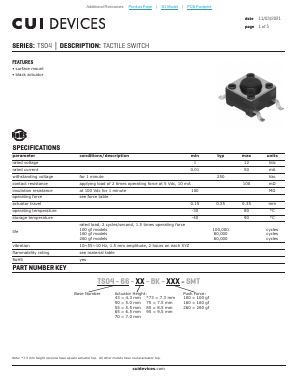TS04-66-95-BK-160-SMT Datasheet PDF CUI INC