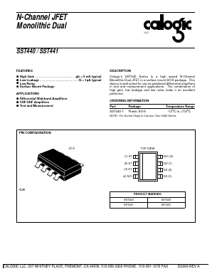 SST441 Datasheet PDF Calogic, LLC