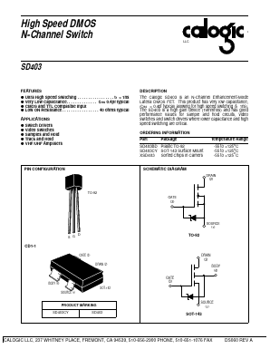 XSD403 Datasheet PDF Calogic, LLC