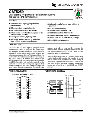 CAT5259UI-00TE13 Datasheet PDF Catalyst Semiconductor => Onsemi