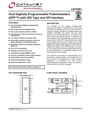 CAT5261 Datasheet PDF Catalyst Semiconductor => Onsemi